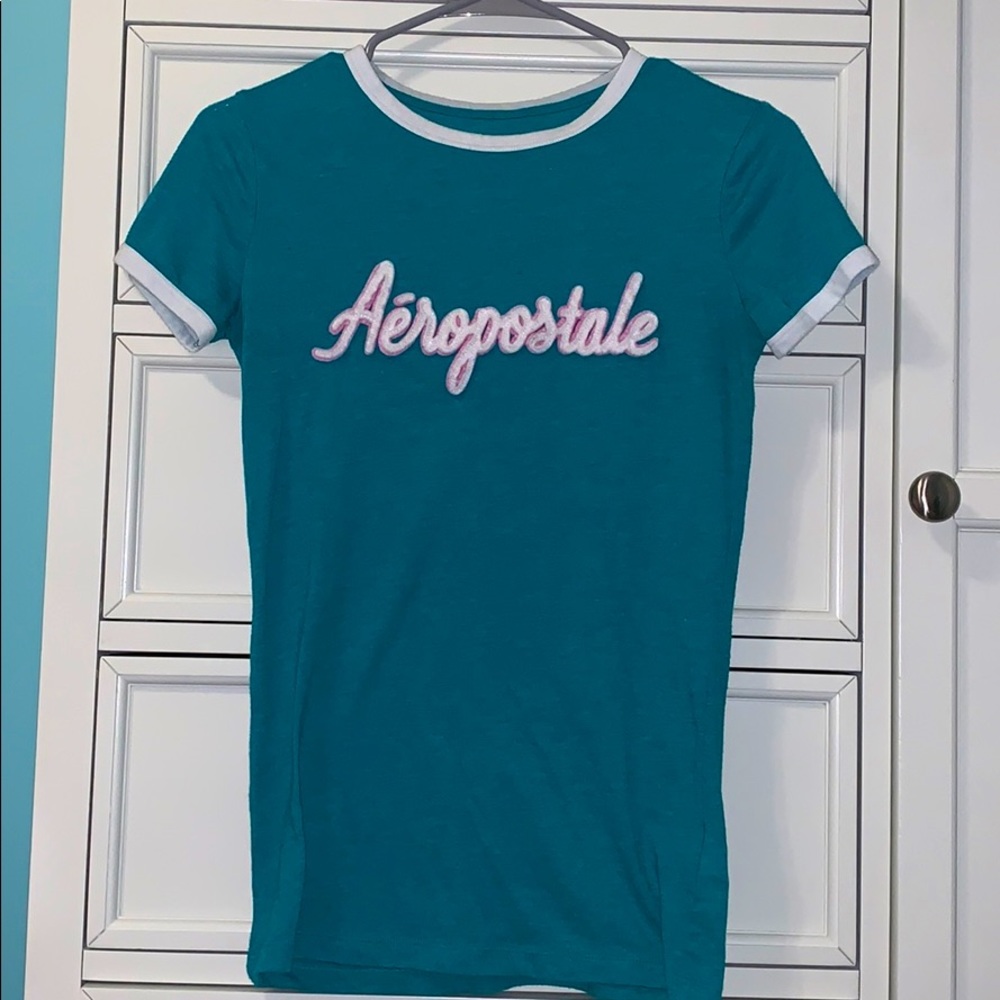 aeropostale blue logo t-shirt